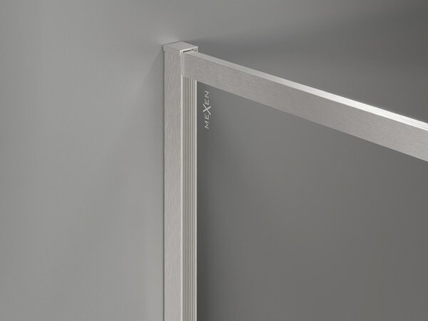 Mexen, Mexen Kioto-XF zuhanyfal kerettel 60 x 202 cm, grafit 10 mm, matt nikkel - 800-060-104-97-40-X