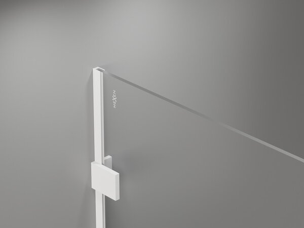 Mexen Lunar zuhanyparaván jobb oldali 90 x 200 cm, 8 mm átlátszó üveg, fehér, 830-090-000-20-00-P