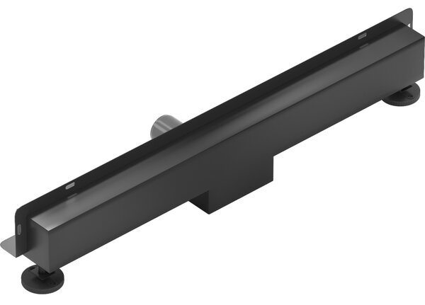Mexen Flat rozsdamentes acél zuhanyfolyóka falra szerelhető 50 cm FALI mintázattal, fekete, 1730050