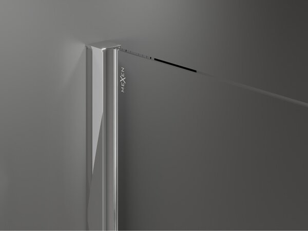 Mexen Velar, nyitható tolóajtó 130x200 cm, 8mm átlátszó üveg, króm profil, 871-130-000-01-01
