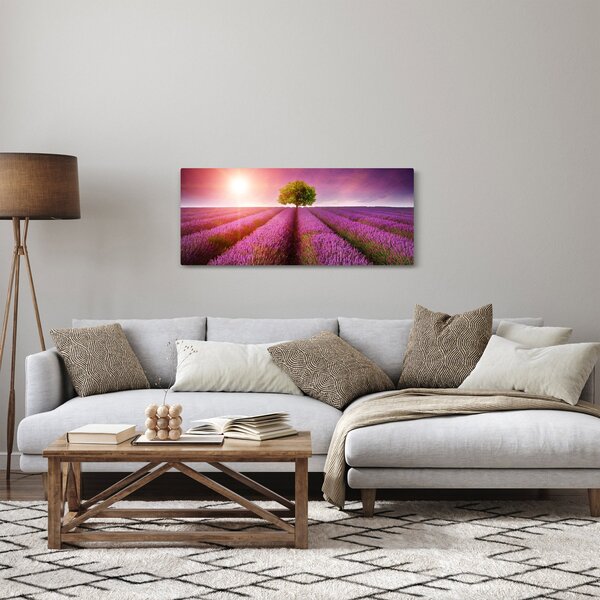 Levendula mező képe (120x50 cm)