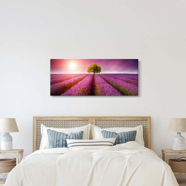 Levendula mező képe (120x50 cm)