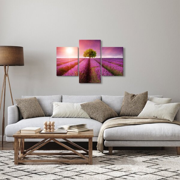 Levendula mező képe (90x60 cm)