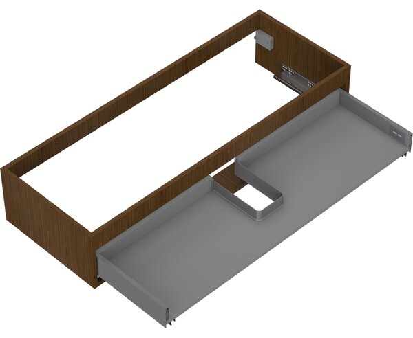 Mexen Box-A, fali szekrény 120 cm, 1 fiók, diófa, 91AX0-1200-235-1-86