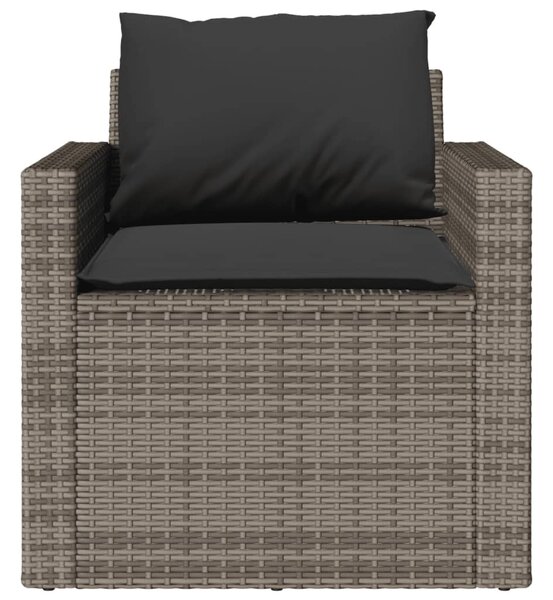 4 részes szürke polyrattan kerti ülőgarnitúra párnákkal