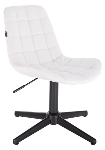 HR590CROSS Fehér modern műbőr szék fekete lábbal