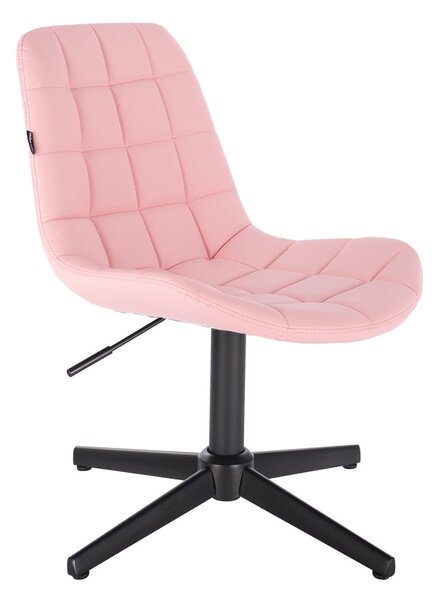 HR590CROSS Rózsaszín modern műbőr szék fekete lábbal
