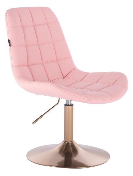 HR590N Rózsaszín modern műbőr szék arany lábbal