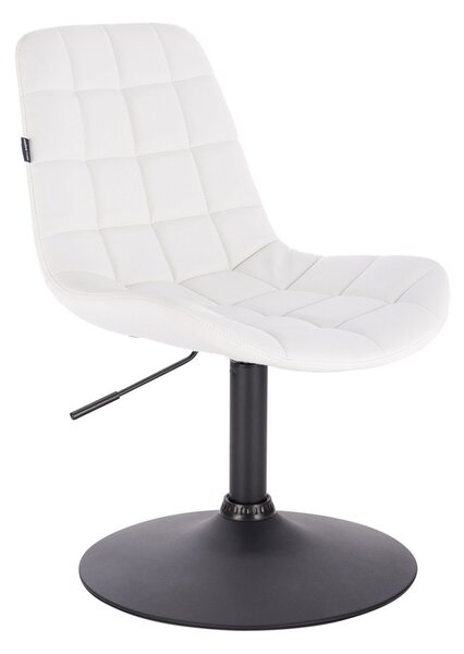 HR590N Fehér modern műbőr szék fekete lábbal