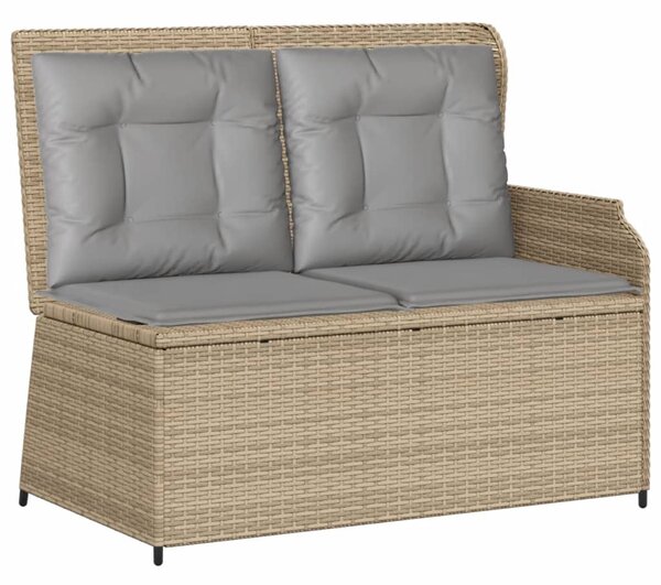 5 részes bézs polyrattan kerti ülőgarnitúra párnákkal