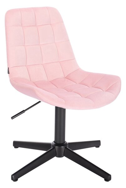 HR590CROSS Rózsaszín modern velúr szék fekete lábbal