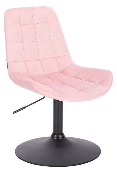 HR590N Rózsaszín modern velúr szék fekete lábbal