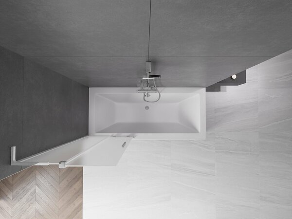 Mexen Velar L kétpaneles toló kádparaván 85 x 150 cm, szatén, króm - 896-085-003-31-01