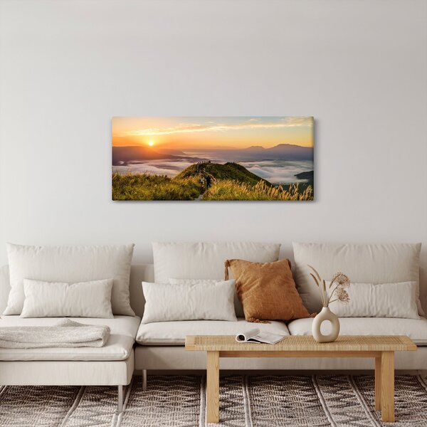 A hegy naplementekor képe (120x50 cm)