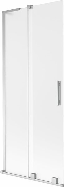 Mexen Velar L kétpaneles toló kádparaván 85 x 150 cm, szatén, króm - 896-085-003-31-01