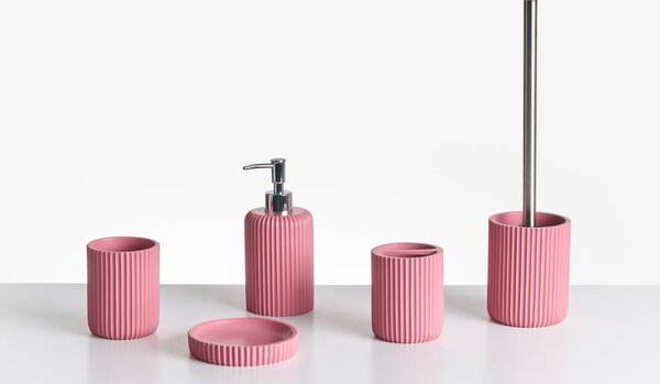5 darabos fürdőszobai kiegészítő szett CAMANA Rózsaszín