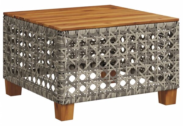 11 részes szürke polyrattan kerti ülőgarnitúra párnákkal