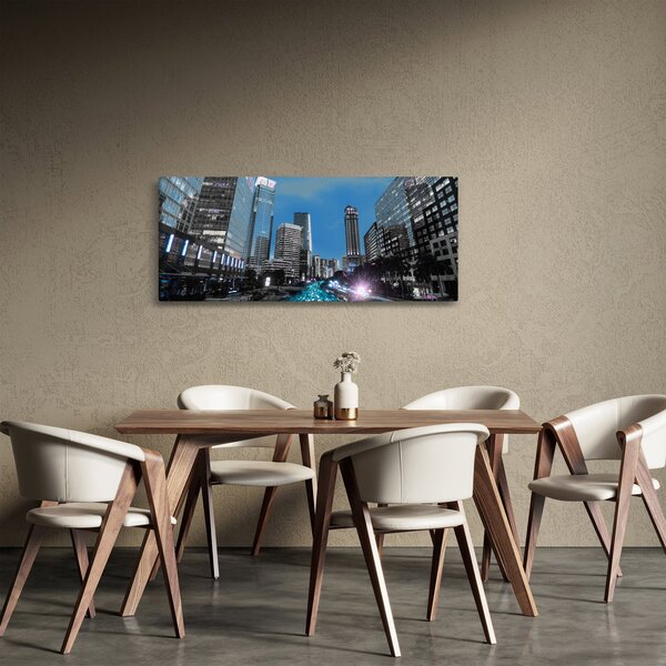 Éjszakai város képe (120x50 cm)