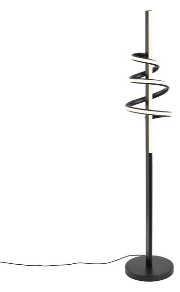 Design állólámpa fekete színben, dimmelhető LED-del és 3 fokozatú kapcsolóval - Rolla