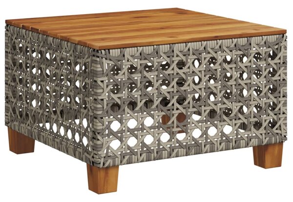 9 részes szürke polyrattan kerti ülőgarnitúra párnákkal