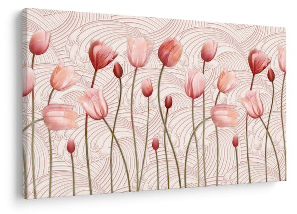 Kép - rózsaszín tulipán (90x60 cm)