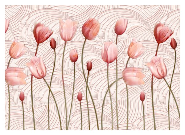 Kép - rózsaszín tulipán (70x50 cm)
