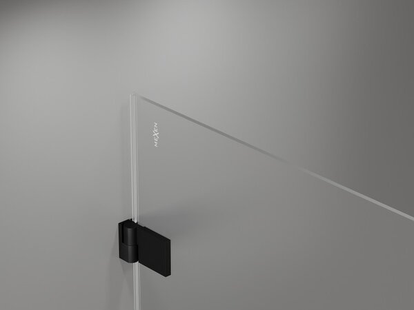 Mexen, Mexen Lunar-B bal oldali billenő zuhanyajtó 65 cm, átlátszó, fekete - 832-065-000-70-00-L
