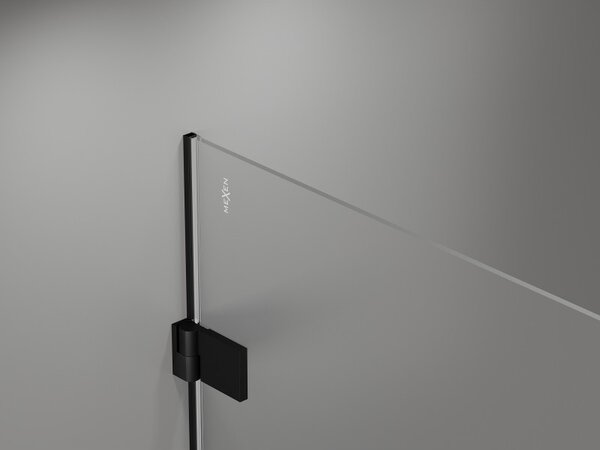 Mexen, Mexen Lunar-B bal oldali billenő zuhanyajtó 65 cm, átlátszó, fekete - 832-065-000-70-00-L
