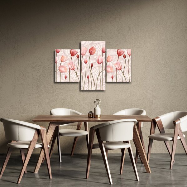 Kép - rózsaszín tulipán (90x60 cm)