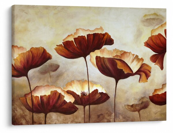 Piros virágok képe (70x50 cm)