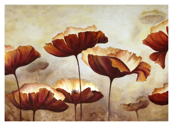 Piros virágok képe (70x50 cm)