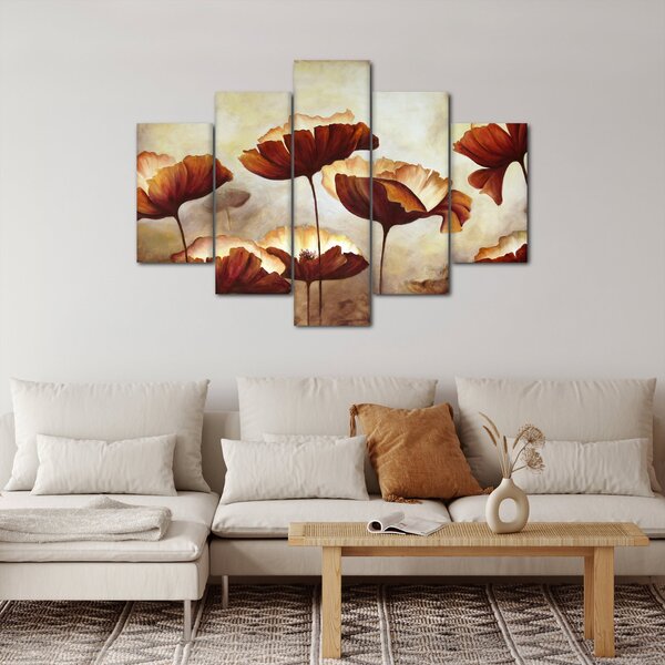 Piros virágok képe (150x105 cm)