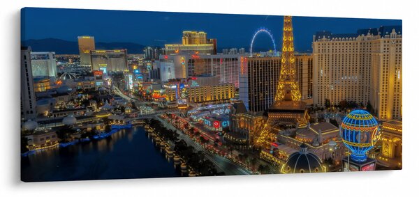 Éjszakai Las Vegas-i kép (120x50 cm)
