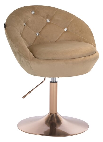 HR948N Latte Modern Velúr Szék Arany lábbal