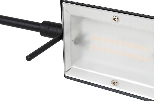 Design állólámpa fekete, beépített LED-del és érintőképernyős fényerő-szabályzóval - Notia