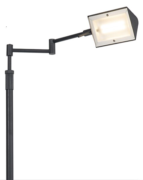 Design állólámpa fekete, beépített LED-del és érintőképernyős fényerő-szabályzóval - Notia