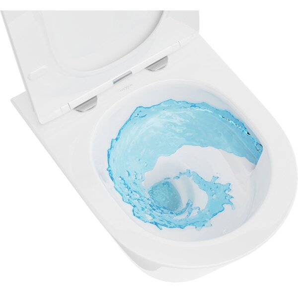 Mexen Rico, fali WC csésze 490x360x370 mm, Perem nélküli Tornado, fényes fehér, 3372XX00T