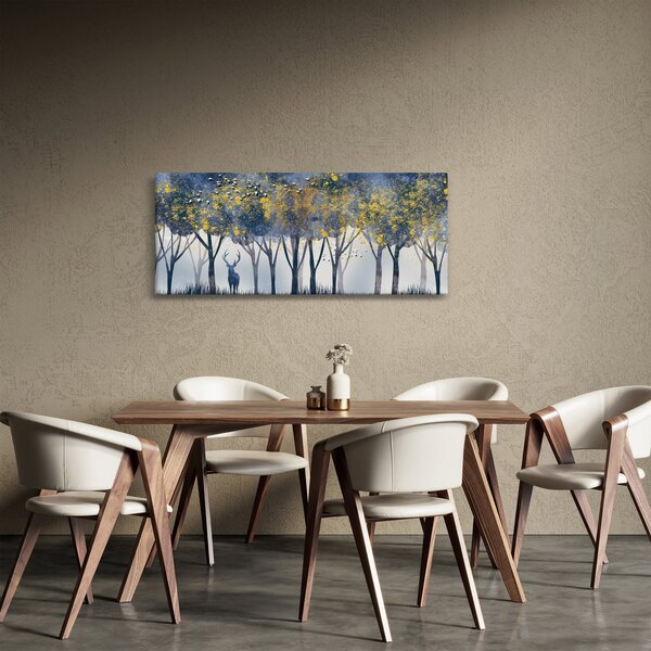 Kép egy szarvasról az erdőben (120x50 cm)