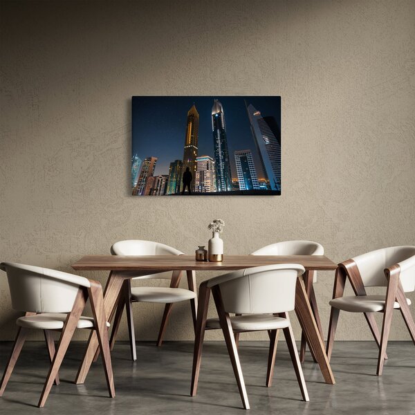 Éjszakai város képe (90x60 cm)