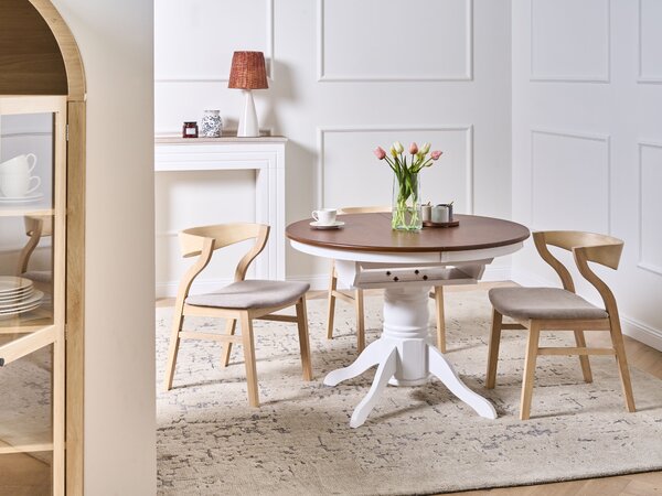 Kihúzható étkezőasztal AKRON Barna kőris 106/150 cm 106 cm Keményfa