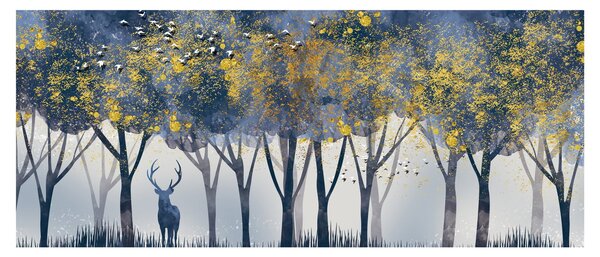 Kép egy szarvasról az erdőben (120x50 cm)