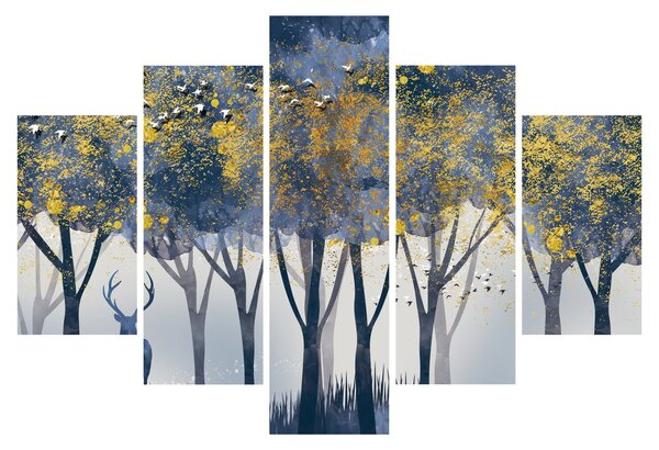 Kép egy szarvasról az erdőben (150x105 cm)
