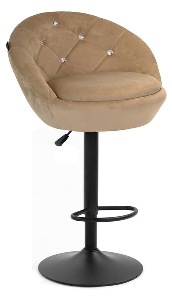 HR948W Latte Modern Velúr Szék Fekete lábbal