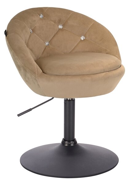 HR948N Latte Modern Velúr Szék Fekete lábbal