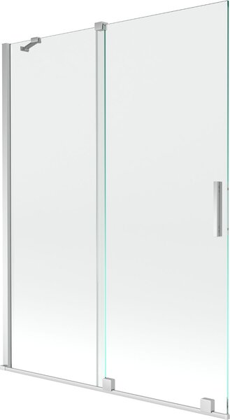 Mexen Velar 2-szárnyú toló kádparaván, 130 x 150 cm, átlátszó, króm - 896-130-000-01-01