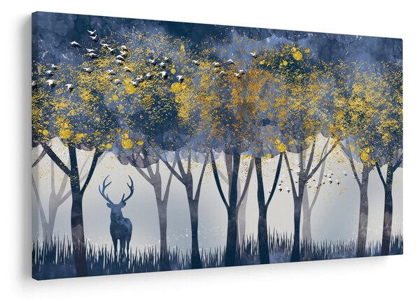 Kép egy szarvasról az erdőben (90x60 cm)