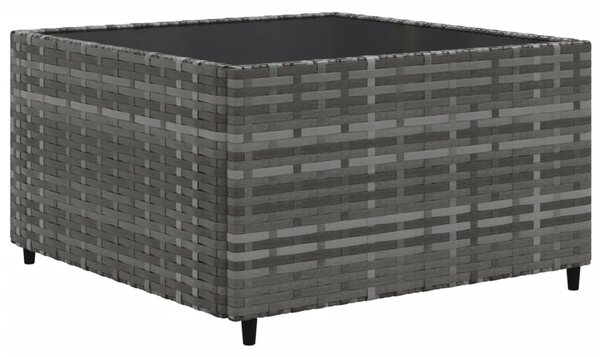 10 részes szürke polyrattan kerti ülőgarnitúra párnákkal
