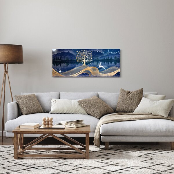 Szarvas képe teliholdkor (120x50 cm)