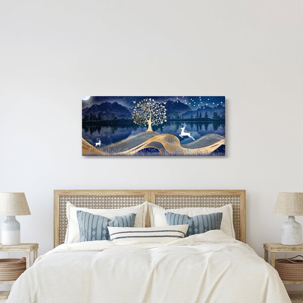 Szarvas képe teliholdkor (120x50 cm)