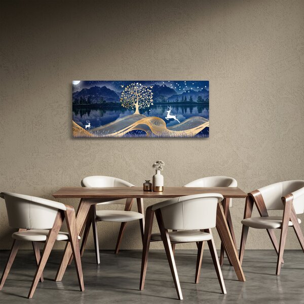 Szarvas képe teliholdkor (120x50 cm)